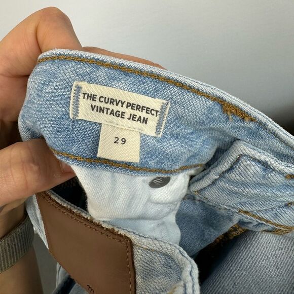 Madewell The Curvy Perfect Vintage Jean in fitzgerald Light wash rigid Size 29 - Picture 5 of 13